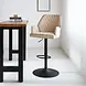 Modern Bar Stool Novan Beige Chenille Modern Bar Stool Novan Beige Chenille