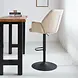Modern Bar Stool Novan Beige Chenille Modern Bar Stool Novan Beige Chenille
