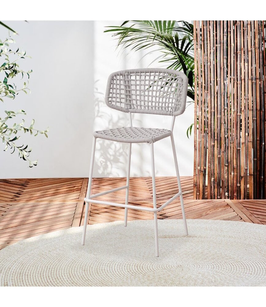 Outdoor Bar Stool Leslie White Furnwise