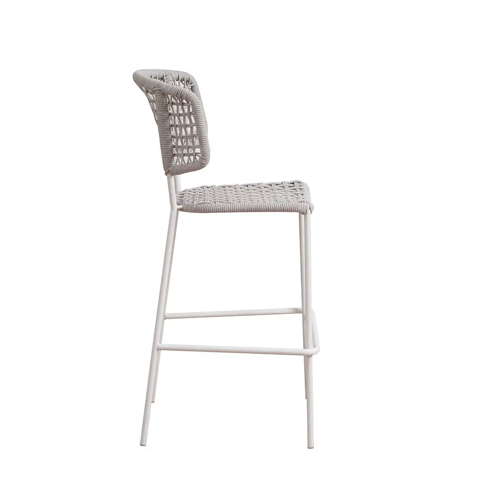 Outdoor Bar Stool Leslie White Furnwise
