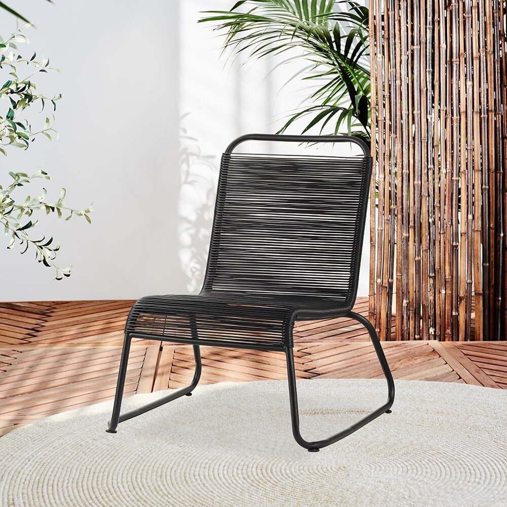 Black outlet outdoor armchair