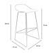 Modern Bar Stool Erica Beige H76 cm Modern Bar Stool Erica Beige H76 cm