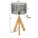 Industrial table lamp Tripod Wood Industrial table lamp Tripod Wood