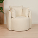 Scandinavian Armchair Ruby Boucle White Scandinavian Armchair Ruby Boucle White