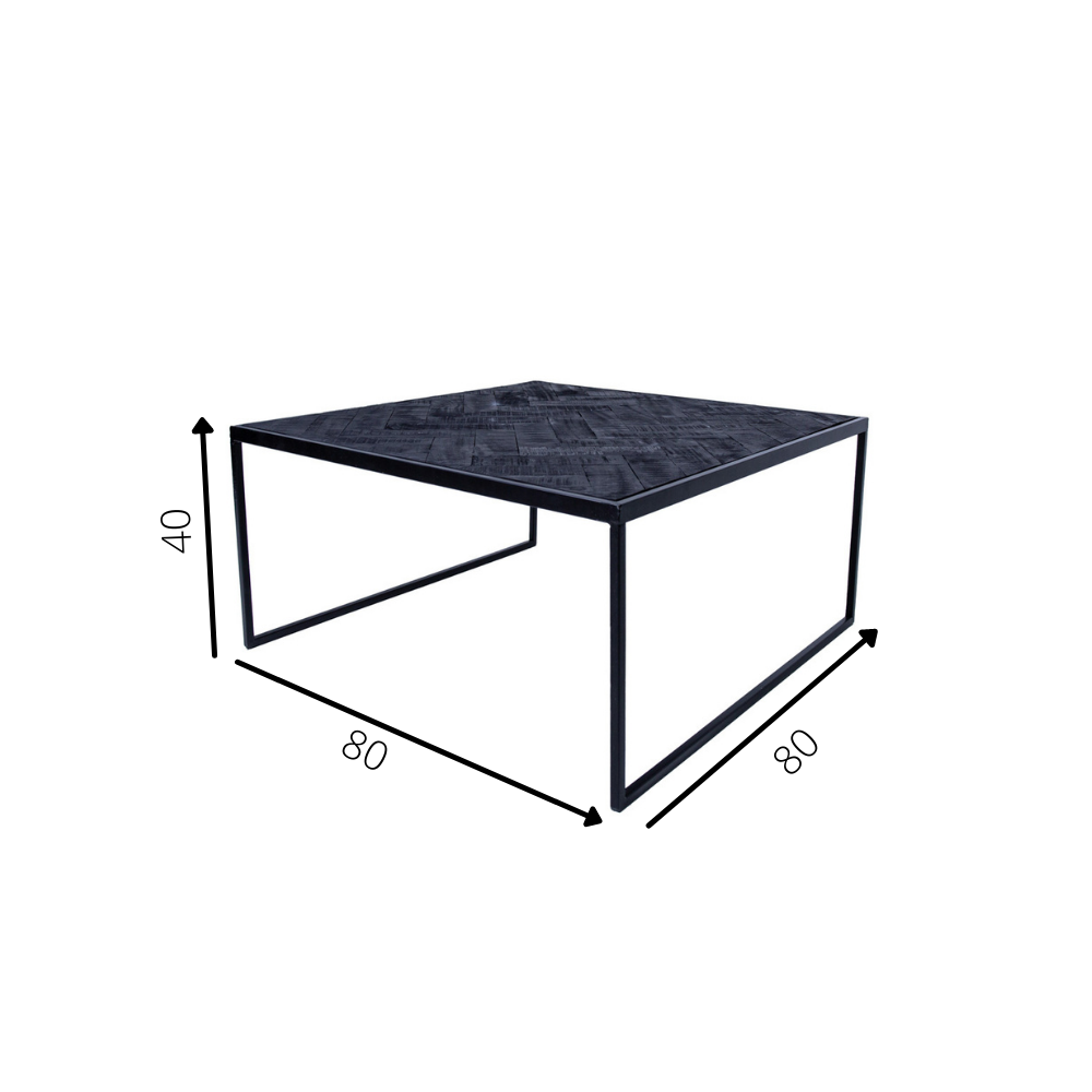 Industrial Coffee table Dulce Black Furnwise