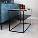 Industrial Bedside Table Valerie Herringbone Industrial Bedside Table Valerie Herringbone