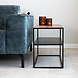 Industrial Bedside Table Valerie Herringbone Industrial Bedside Table Valerie Herringbone