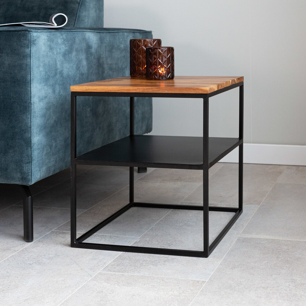 Industrial Bedside Table Rafael 40x40 cm Furnwise