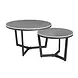 Industrial Coffee Table Brady set of 2 Grey Marble Industrial Coffee Table Brady set of 2 Grey Marble