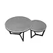 Industrial Coffee Table Brady set of 2 Grey Marble Industrial Coffee Table Brady set of 2 Grey Marble