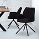 Industrial Dining Chair Nia Boucle Black Industrial Dining Chair Nia Boucle Black