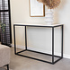 Industrial Side Table Fien Marble Look White Industrial Side Table Fien Marble Look White