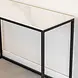 Industrial Side Table Fien Marble Look White Industrial Side Table Fien Marble Look White