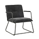 Industrial Arm Chair Hailey Black Chenille Industrial Arm Chair Hailey Black Chenille
