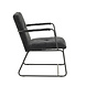 Industrial Arm Chair Hailey Black Chenille Industrial Arm Chair Hailey Black Chenille