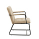 Industrial Arm Chair Hailey Beige Chenille Industrial Arm Chair Hailey Beige Chenille