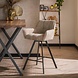 Velvet Barstool Charm Boucle Rotatable Beige Velvet Barstool Charm Boucle Rotatable Beige