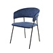 Industrial Armchair Fuzzy Velvet Blue Industrial Armchair Fuzzy Velvet Blue