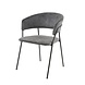 Industrial Armchair Fuzzy Velvet Grey Industrial Armchair Fuzzy Velvet Grey