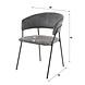 Industrial Armchair Fuzzy Velvet Grey Industrial Armchair Fuzzy Velvet Grey