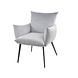 Industrial Velvet Armchair Cudle Silver Industrial Velvet Armchair Cudle Silver
