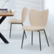 Bouclé Dining Chair Sia Beige Bouclé Dining Chair Sia Beige