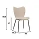 Bouclé Dining Chair Sia Beige Bouclé Dining Chair Sia Beige