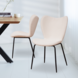 Bouclé Dining Chair Sia White Bouclé Dining Chair Sia White