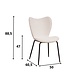 Bouclé Dining Chair Sia White Bouclé Dining Chair Sia White
