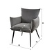 Industrial Velvet Armchair Cudle Anthracite Industrial Velvet Armchair Cudle Anthracite