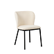 Bouclé Dining Chair Tess White Bouclé Dining Chair Tess White