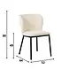 Bouclé Dining Chair Tess White Bouclé Dining Chair Tess White