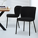 Bouclé Dining Chair Tess Black Bouclé Dining Chair Tess Black