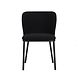 Bouclé Dining Chair Tess Black Bouclé Dining Chair Tess Black