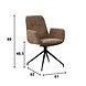 Rotatable Dining Chair Nela Taupe Rotatable Dining Chair Nela Taupe