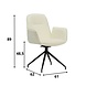 Rotatable Dining Chair Nela Crème Rotatable Dining Chair Nela Crème