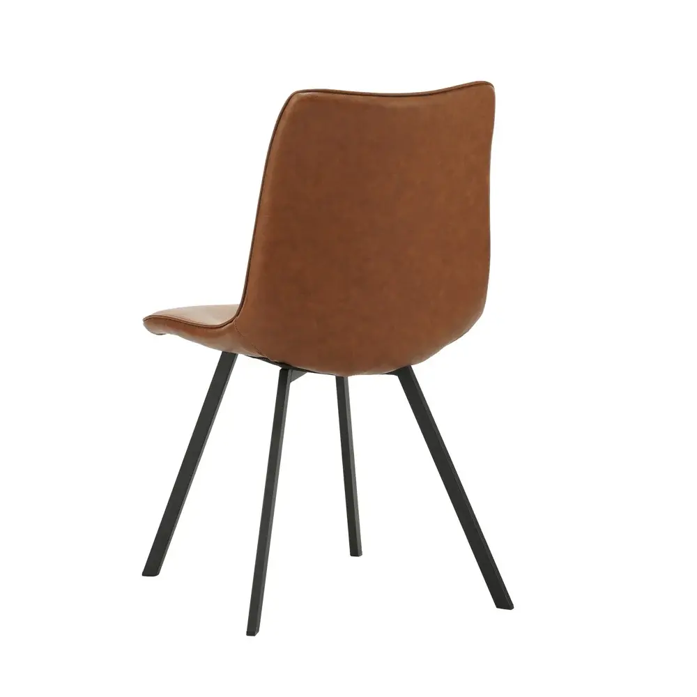 Industrial Dining Chair Jimmy Cognac Furnwise