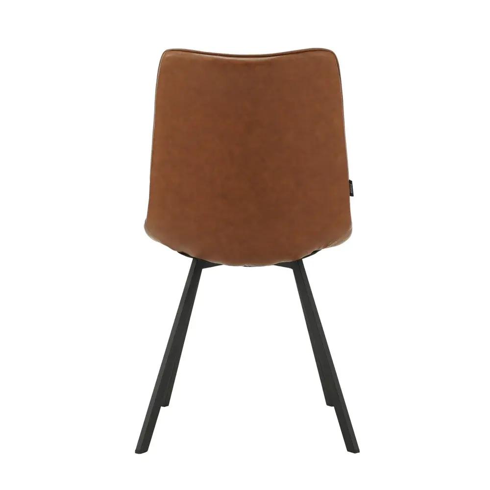 Industrial Dining Chair Jimmy Cognac Furnwise