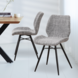 Industrial Dining Chair Beau Chenille Grey Industrial Dining Chair Beau Chenille Grey