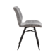 Industrial Dining Chair Beau Chenille Grey Industrial Dining Chair Beau Chenille Grey
