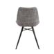 Industrial Dining Chair Beau Chenille Grey Industrial Dining Chair Beau Chenille Grey