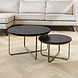 Round Coffee Table set Lori Black Round Coffee Table set Lori Black