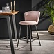 Industrial Barstool Sweep Boucle Pink Industrial Barstool Sweep Boucle Pink