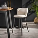 Industrial Barstool Sweep Boucle White Industrial Barstool Sweep Boucle White