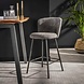 Industrial Barstool Sweep Boucle Grey Industrial Barstool Sweep Boucle Grey