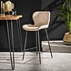 Industrial Bar Stool Golf Boucle Beige Industrial Bar Stool Golf Boucle Beige