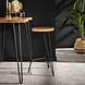 Industrial Bar Stool Chelsey Wood Industrial Bar Stool Chelsey Wood