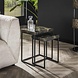 Industrial Side Table Noir Black and Gold set of 2 Industrial Side Table Noir Black and Gold set of 2