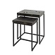 Industrial Side Table Noir Black and Gold set of 2 Industrial Side Table Noir Black and Gold set of 2