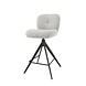 Industrial swivel Bar Stool Twirl Boucle Silver Industrial swivel Bar Stool Twirl Boucle Silver